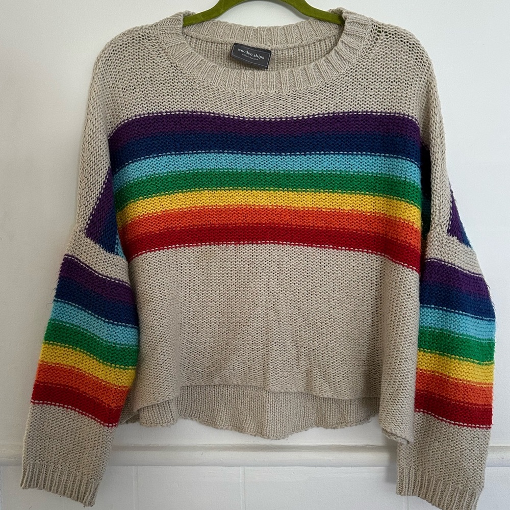Wooden Ships Rainbow Sweater OS